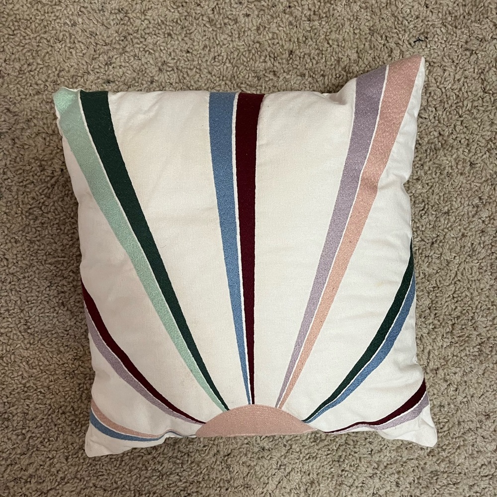 Multicolored throw pillow